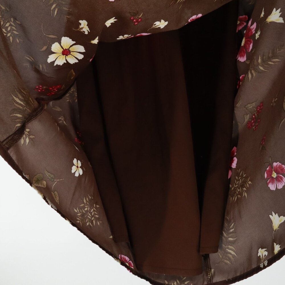 Old Navy Slip Dress Women M Brown Bloomcore Feminine Cottagecore Girly Y2K Style - Picture 4 of 16